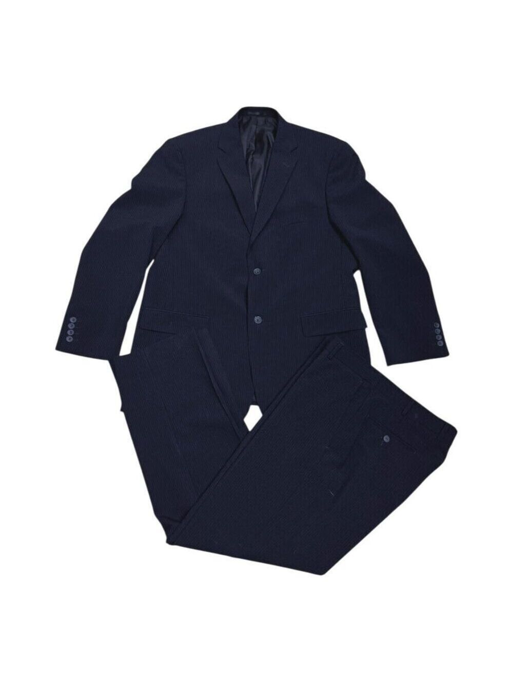 BELLISSIMO Suit Pinstripe Luxury Designer Business Formal Blazer & Jacket 42R
